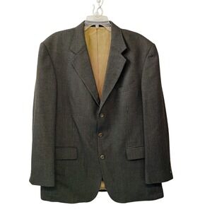 Oscar de la Renta Mens 44R Pure Wool Check Blazer Jacket Suit‎ Sport Coat